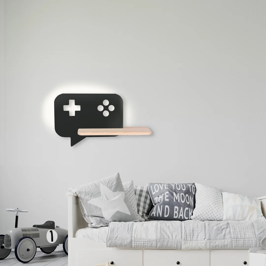 LAMPA CONSOLE KINKIET ŚCIENNY 5W LED IQ KIDS CZARNY — zdjęcie 4