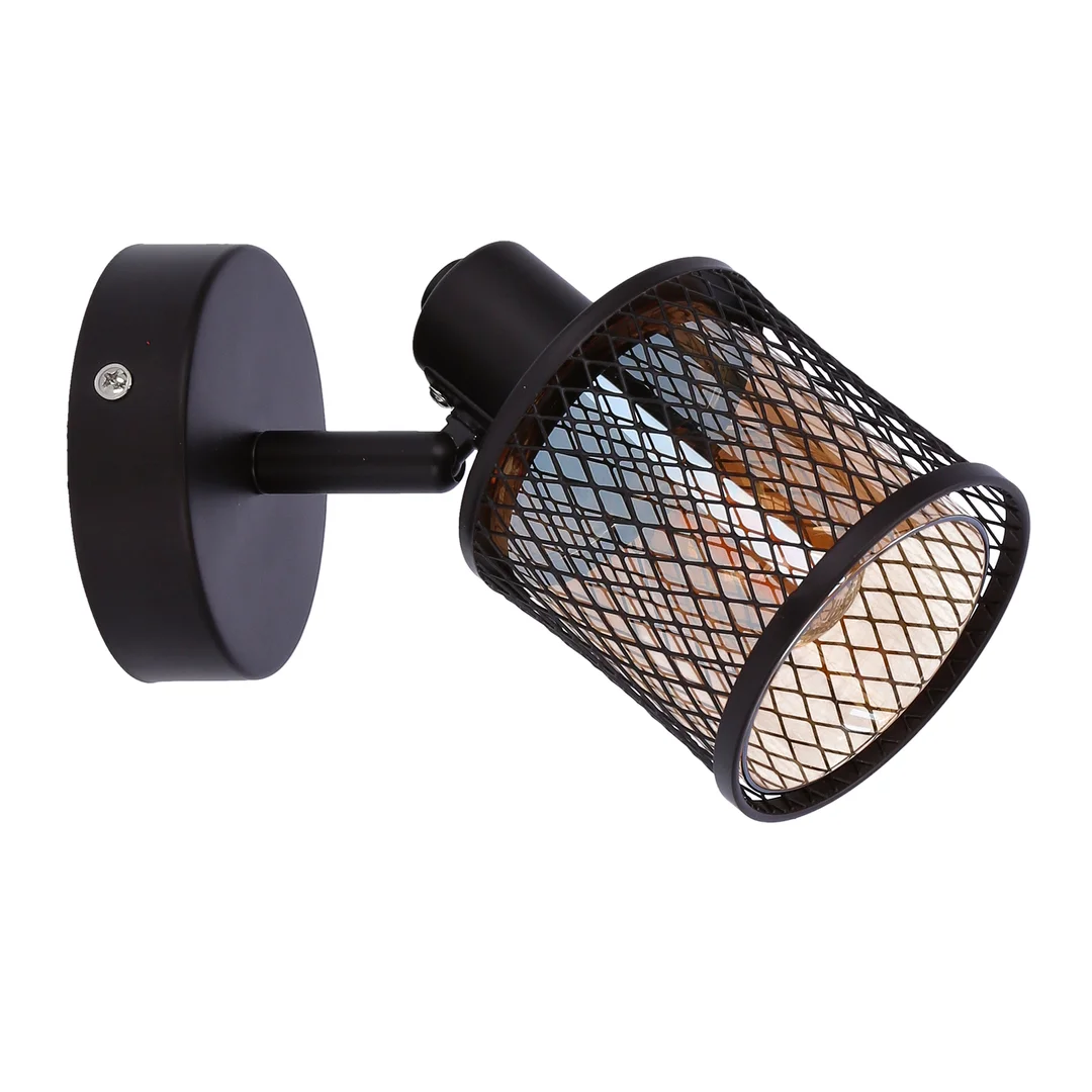 LAMPA KINKIET CANABERA KAWOWE ZŁOTO 1X40W E14 KLOSZ BURSZTYNOWY — zdjęcie 7