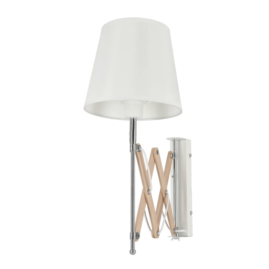 Lampa kinkiet Mito chrom 1X40W E27 abażur biały — zdjęcie 12