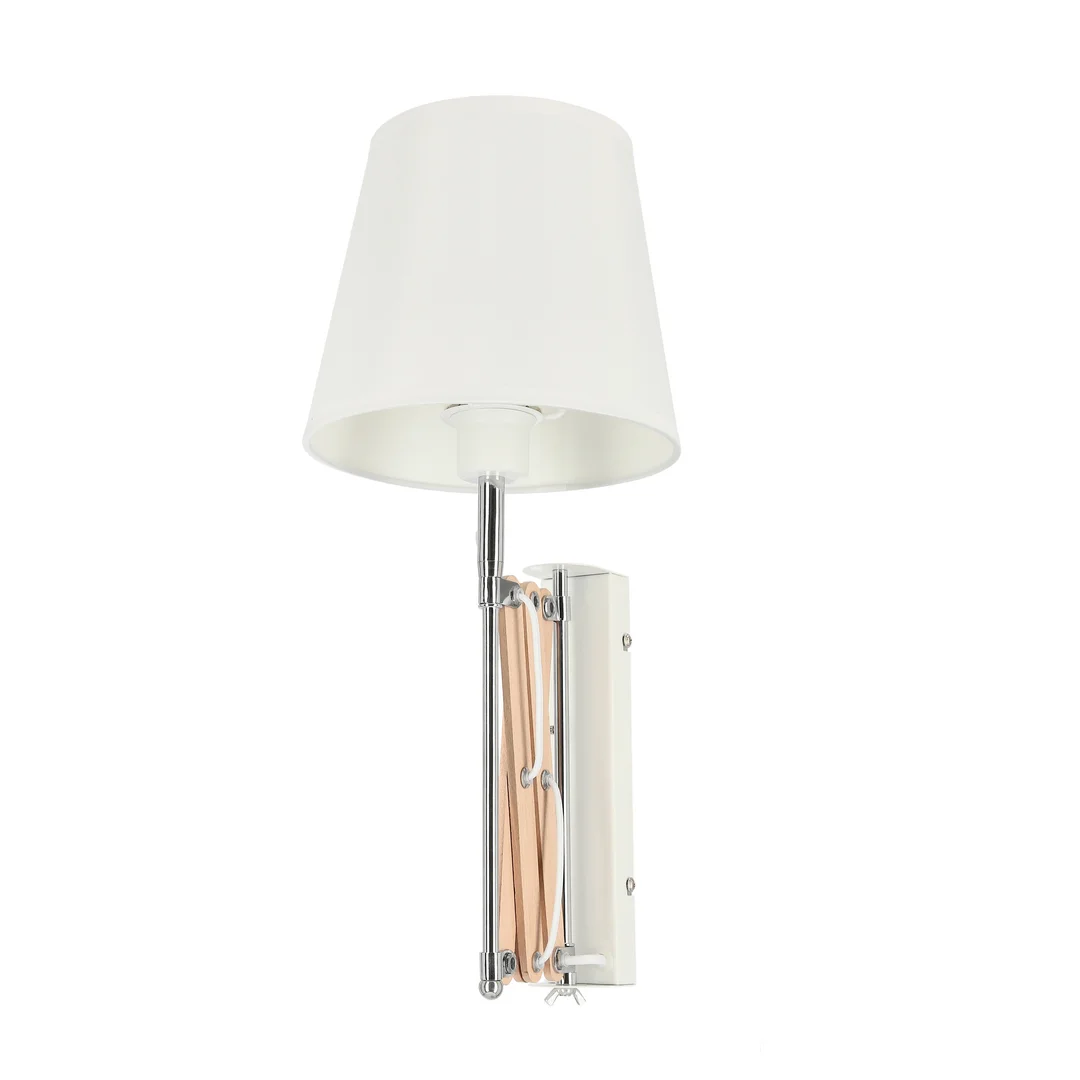 Lampa kinkiet Mito chrom 1X40W E27 abażur biały — zdjęcie 13