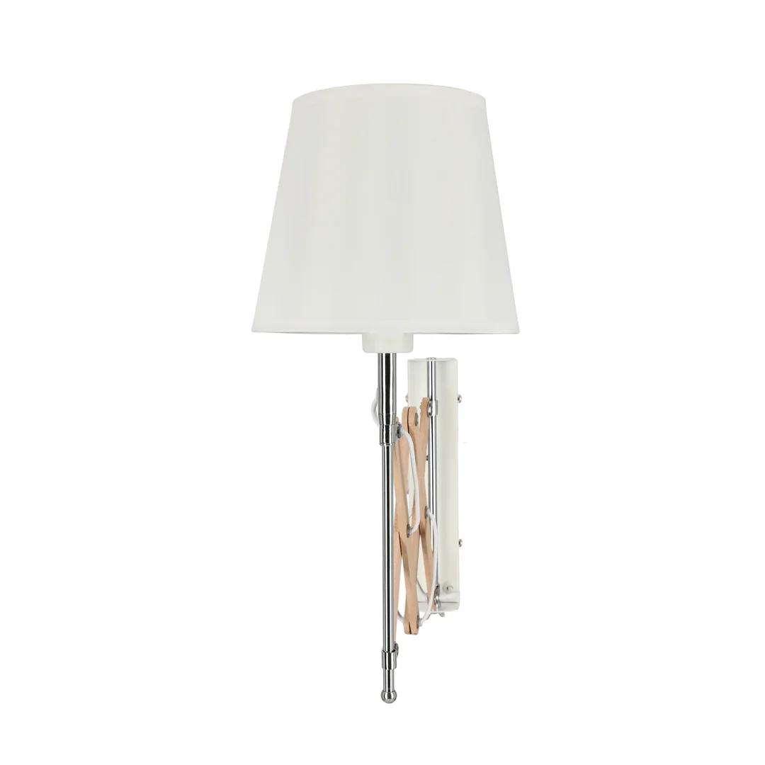 Lampa kinkiet Mito chrom 1X40W E27 abażur biały — zdjęcie 14