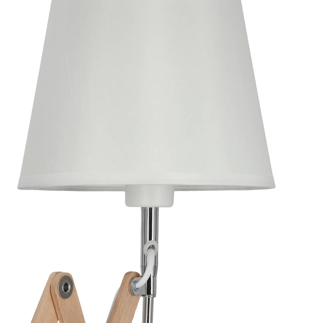 Lampa kinkiet Mito chrom 1X40W E27 abażur biały — zdjęcie 17