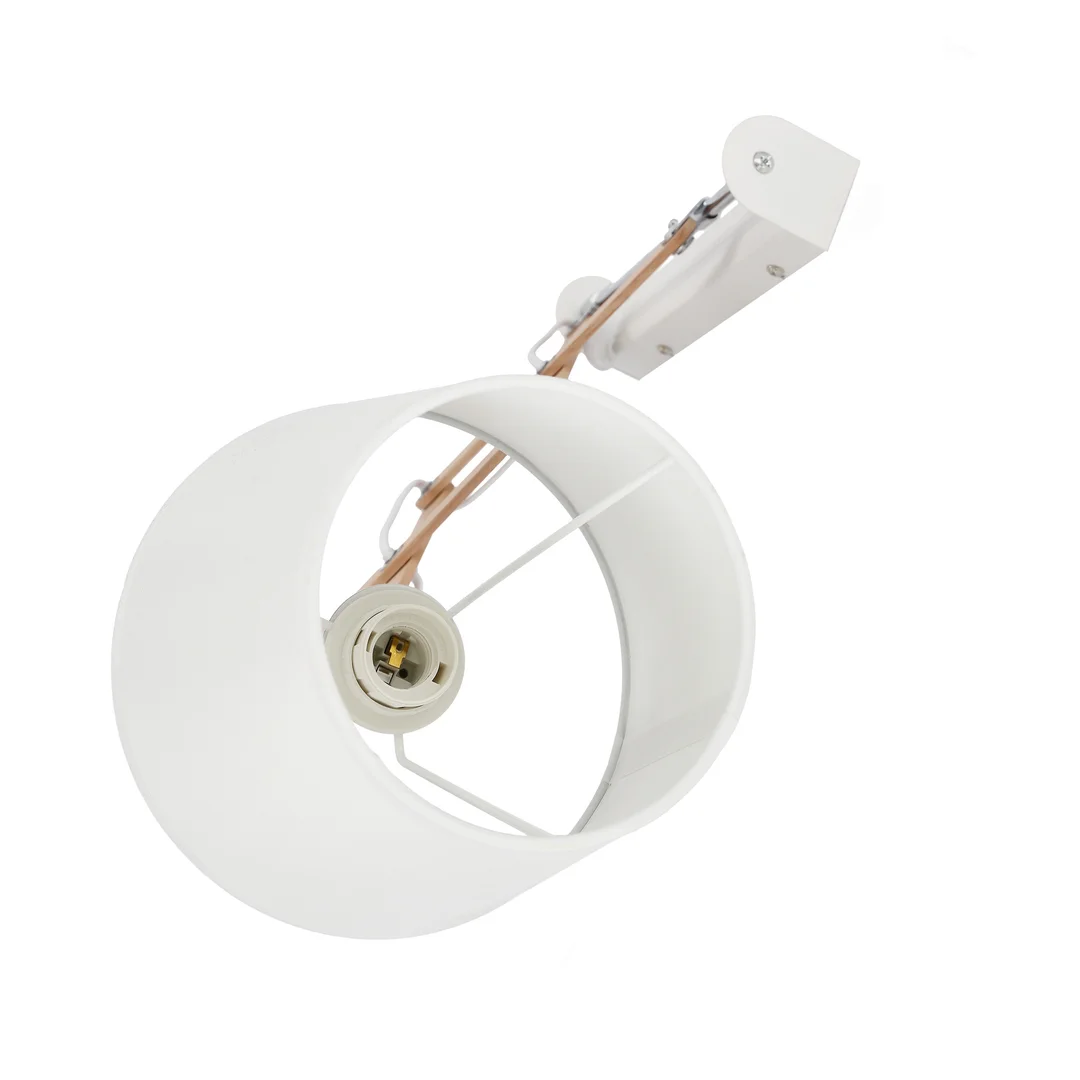Lampa kinkiet Mito chrom 1X40W E27 abażur biały — zdjęcie 18