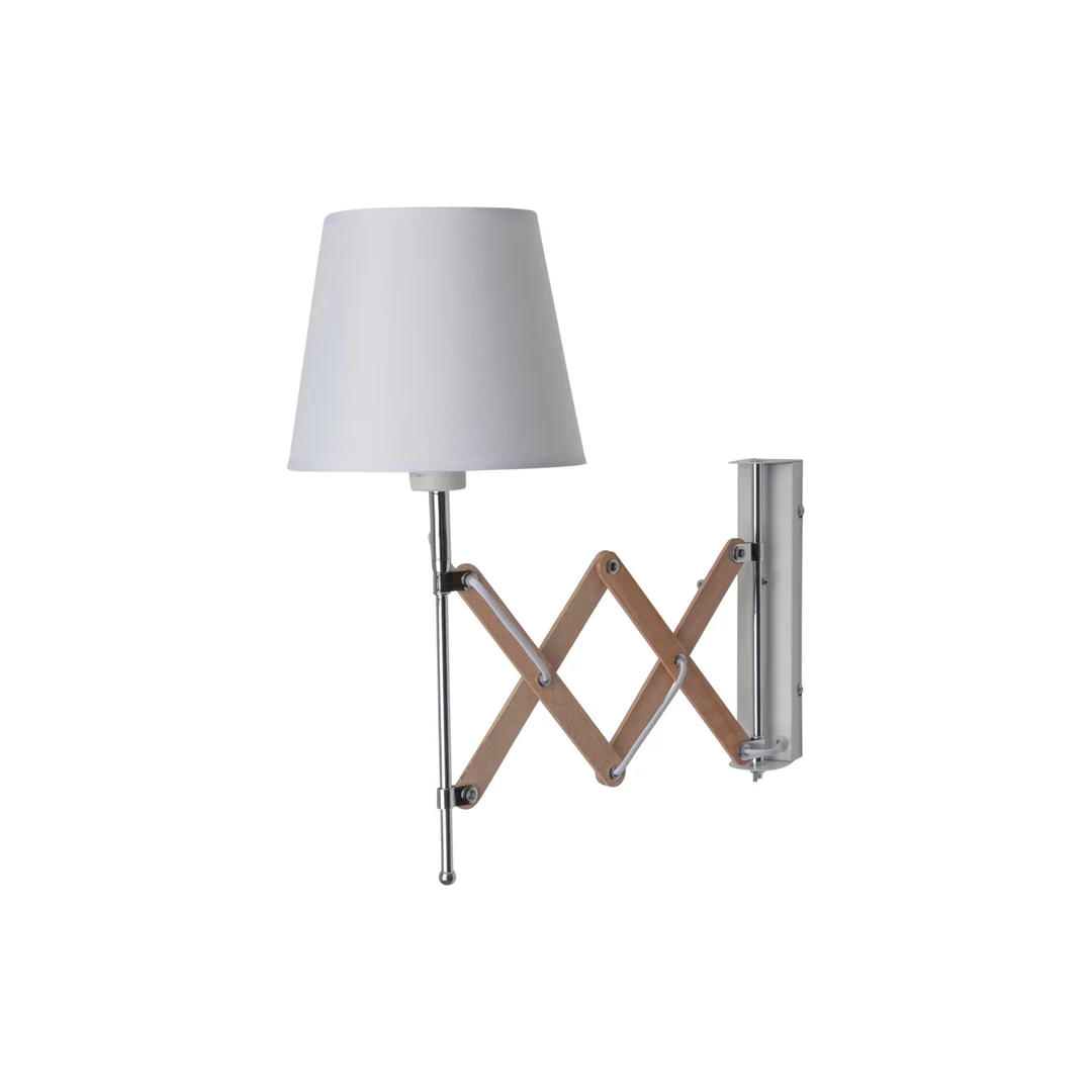 Lampa kinkiet Mito chrom 1X40W E27 abażur biały — zdjęcie 9