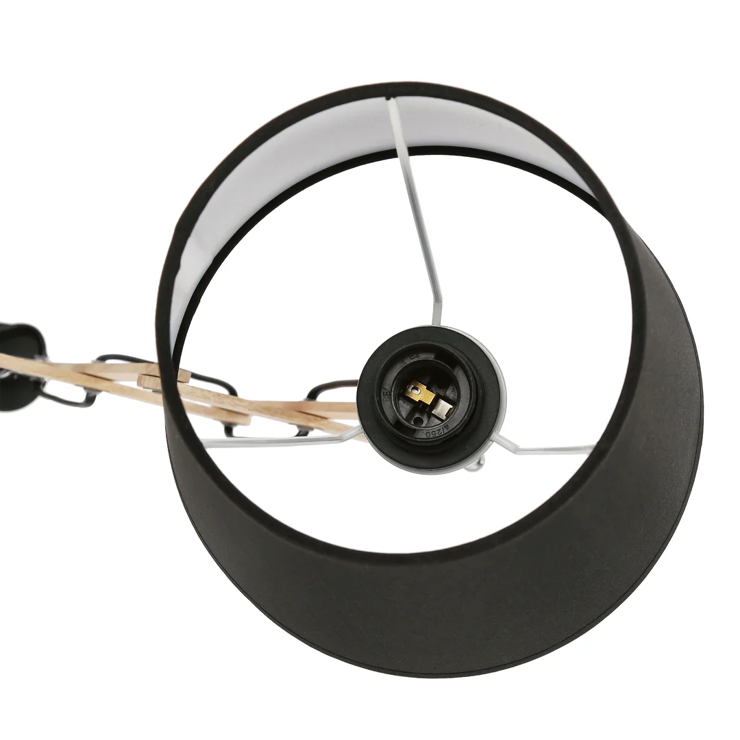 Lampa Kinkiet Mito chrom 1X40W E27 abażur czarny — zdjęcie 6