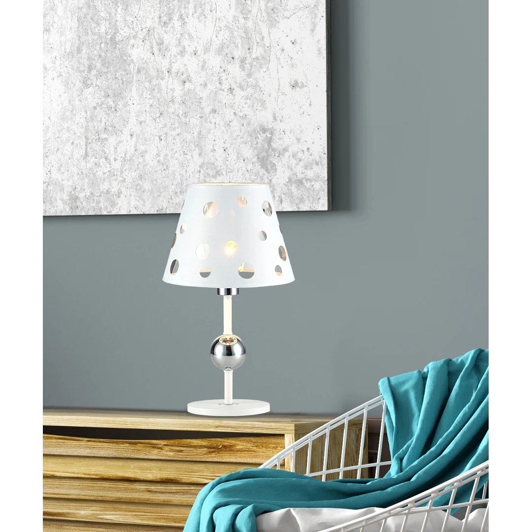 LAMPA STOŁOWA BATLEY 1 BIAŁY — zdjęcie 3