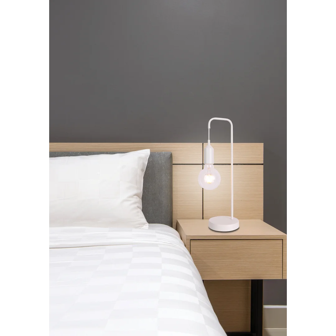 LAMPA STOŁOWA LAREN 1 BIAŁY — zdjęcie 3