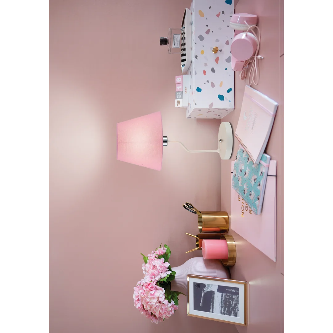 LAMPA STOŁOWA YORK 1 BIAŁY RÓŻOWY — zdjęcie 2