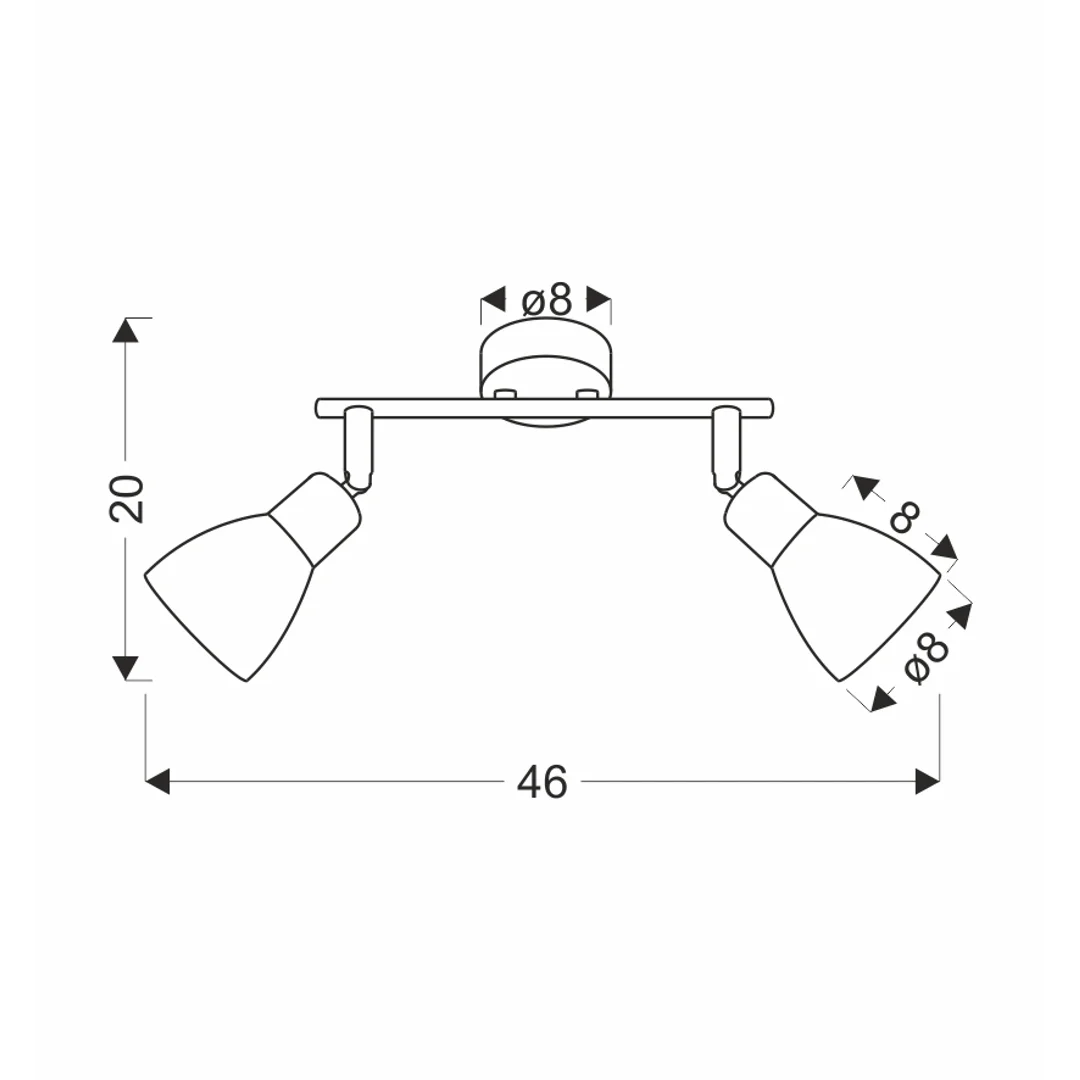 Lampa sufitowa AMCOS lczarna 2x40W E14 bursztynowe klosze nowoczesna oprawa sufitowa do salonu sypialni — zdjęcie 2