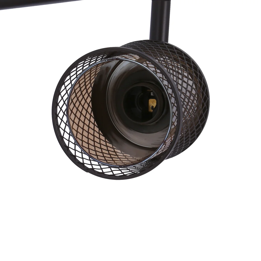 LAMPA SUFITOWA CANABERA KAWOWE ZŁOTO 2X40W E14 KLOSZ BURSZTYNOWY — zdjęcie 13