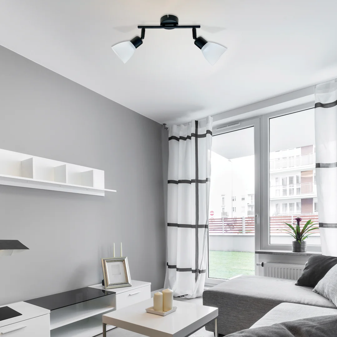 Lampa sufitowa COSTA czarna 2x40W E14 nowoczesne oświetlenie do salonu sypialni kuchni — zdjęcie 2