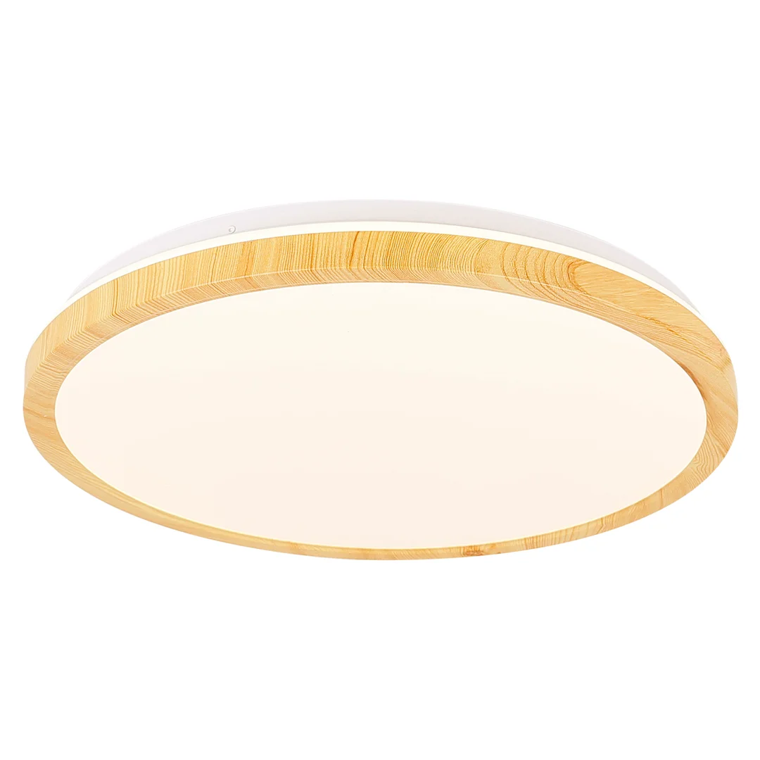 LAMPA SUFITOWA GANDAVA PLAFON 36W LED BIAŁO DREWNIANY 4000K — zdjęcie 3