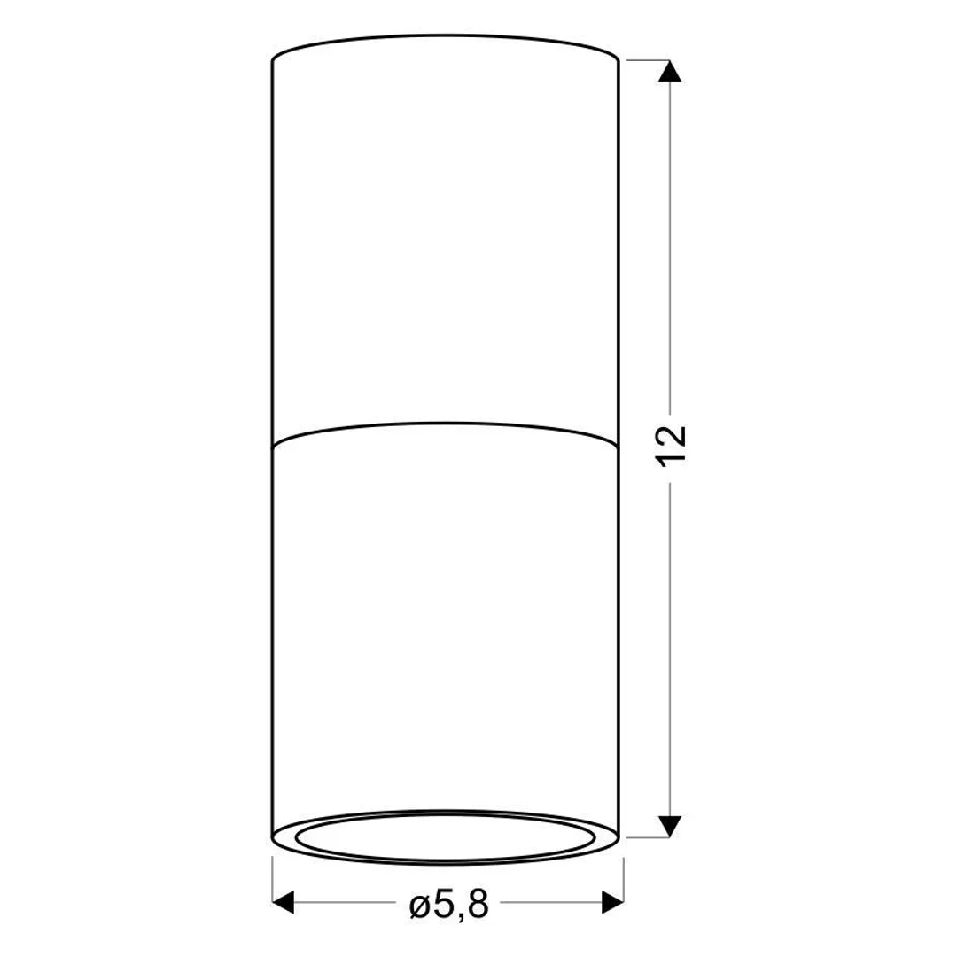 LAMPA SUFITOWA TUBA 1X15W GU10 5,8/12 CZARNO ZŁOTA — zdjęcie 7