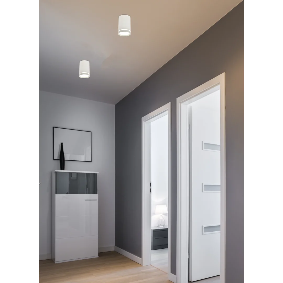 LAMPA SUFITOWA TUBA 1X15W GU10 6,8/10 BIAŁY MAT — zdjęcie 2