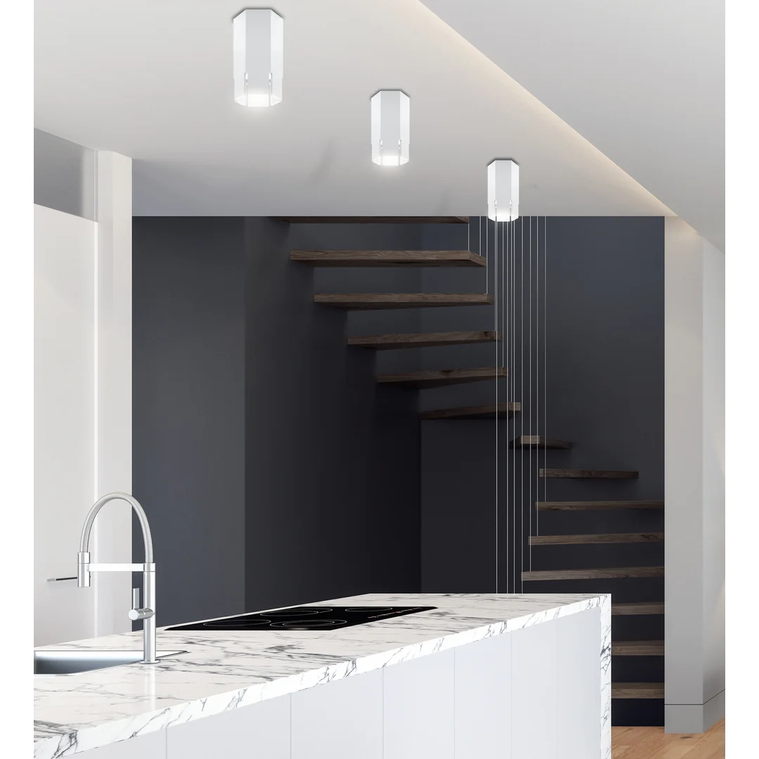 LAMPA SUFITOWA TUBA 1X25W GU10 6,3/12 BIAŁY — zdjęcie 4