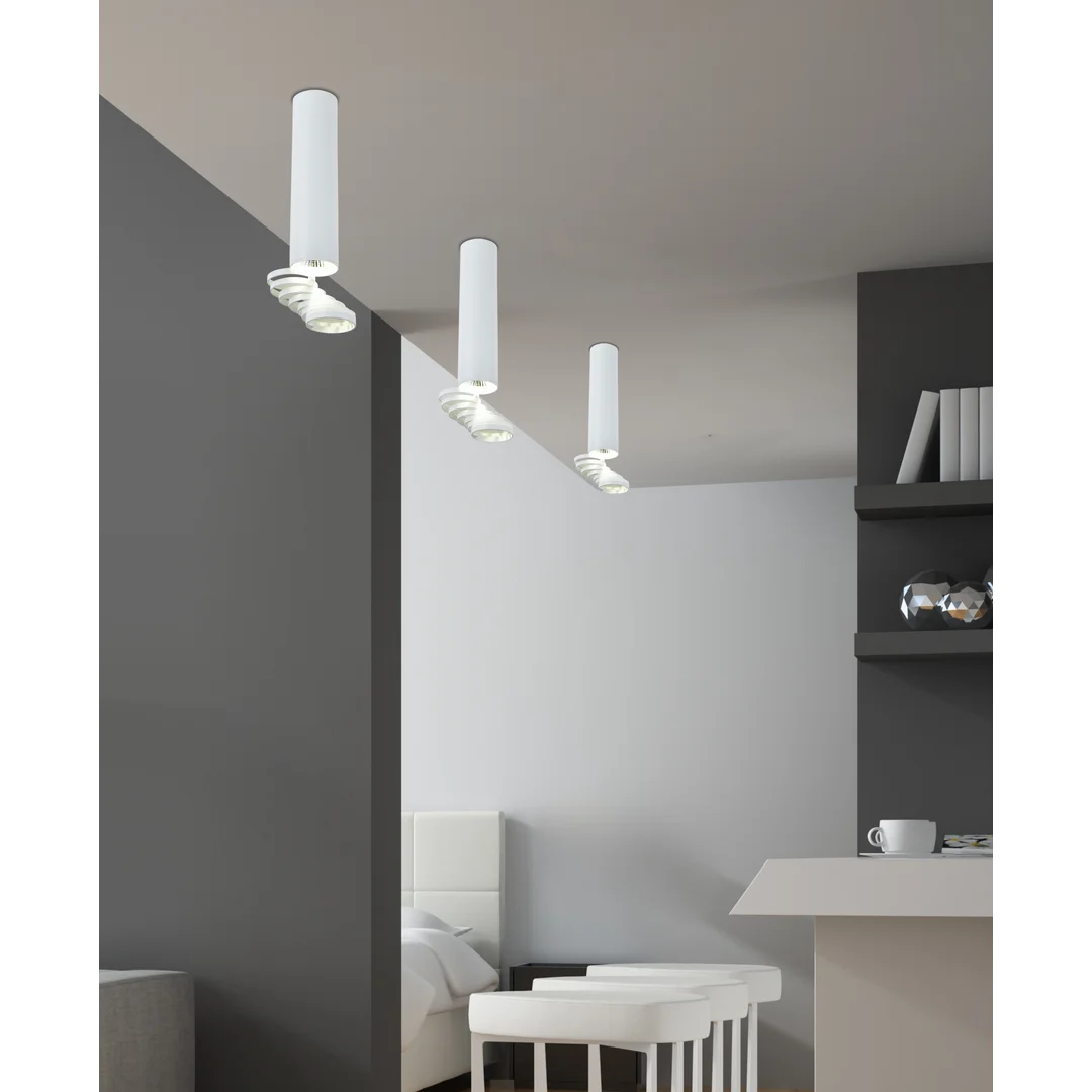 LAMPA SUFITOWA TUBA 1X50W GU10 6/30 BIAŁY — zdjęcie 4