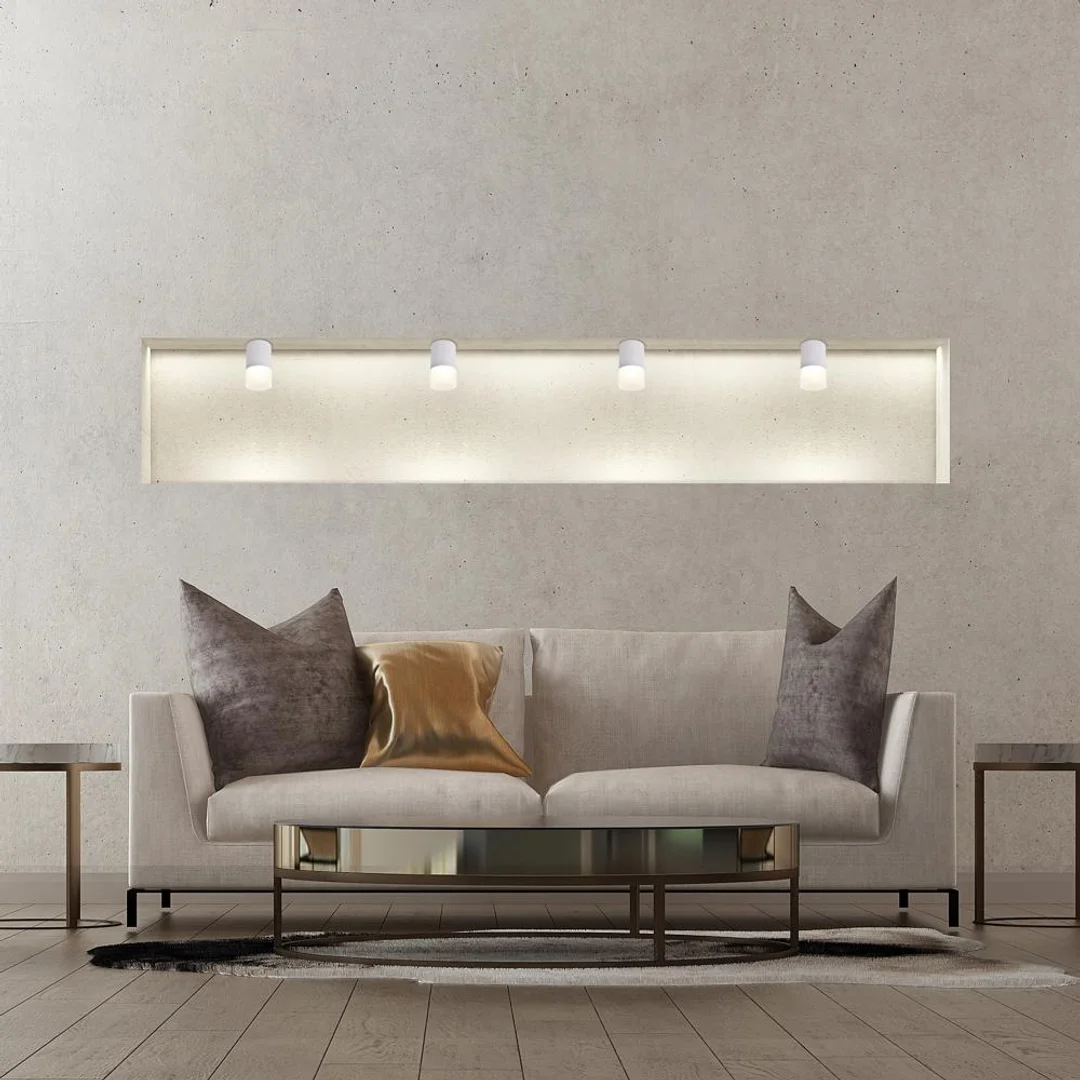 LAMPA SUFITOWA TUBA 1X50W GU10 MROŻONY+SZARY ŚR. 6,4 CM — zdjęcie 6