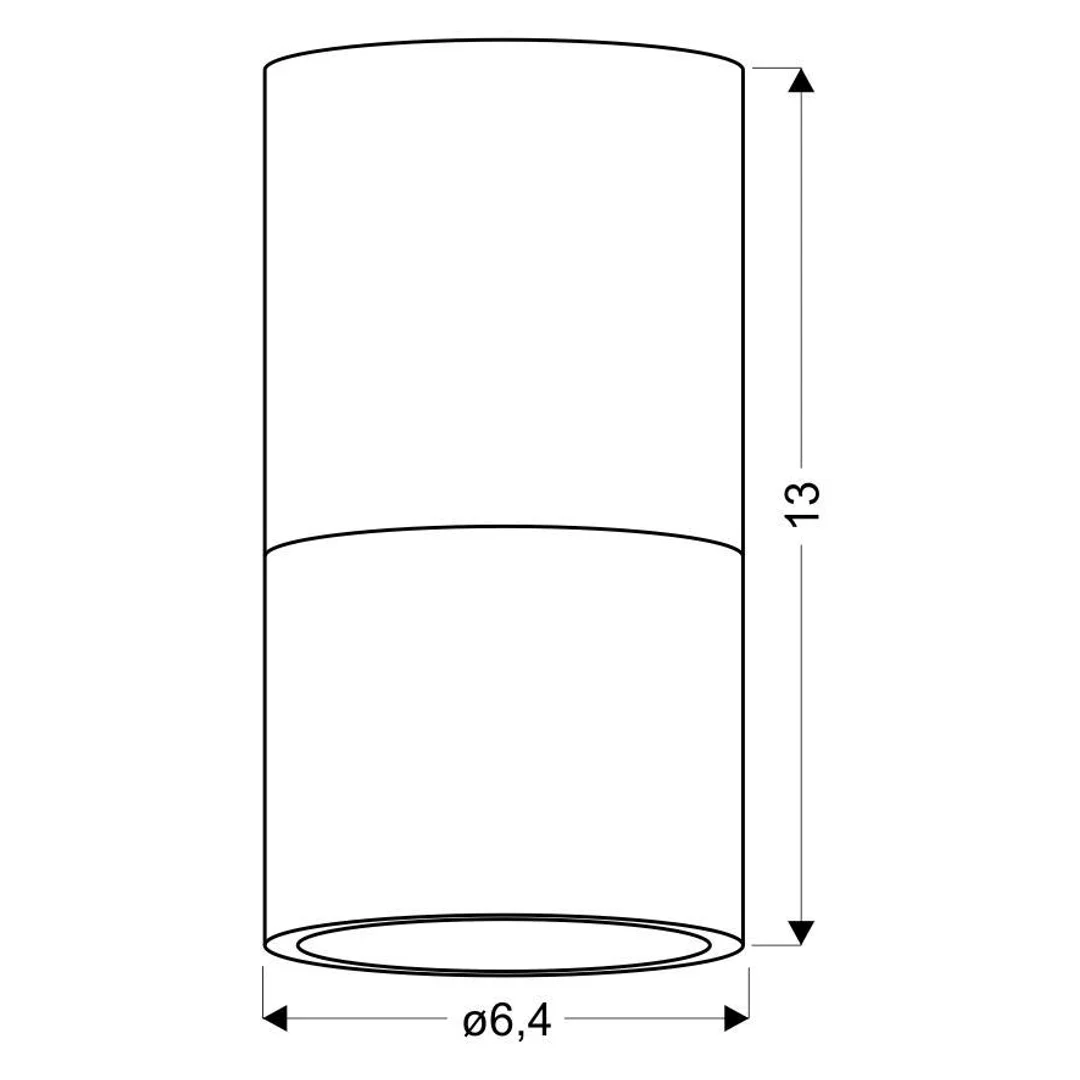 LAMPA SUFITOWA TUBA 1X50W GU10 MROŻONY+SZARY ŚR. 6,4 CM — zdjęcie 7