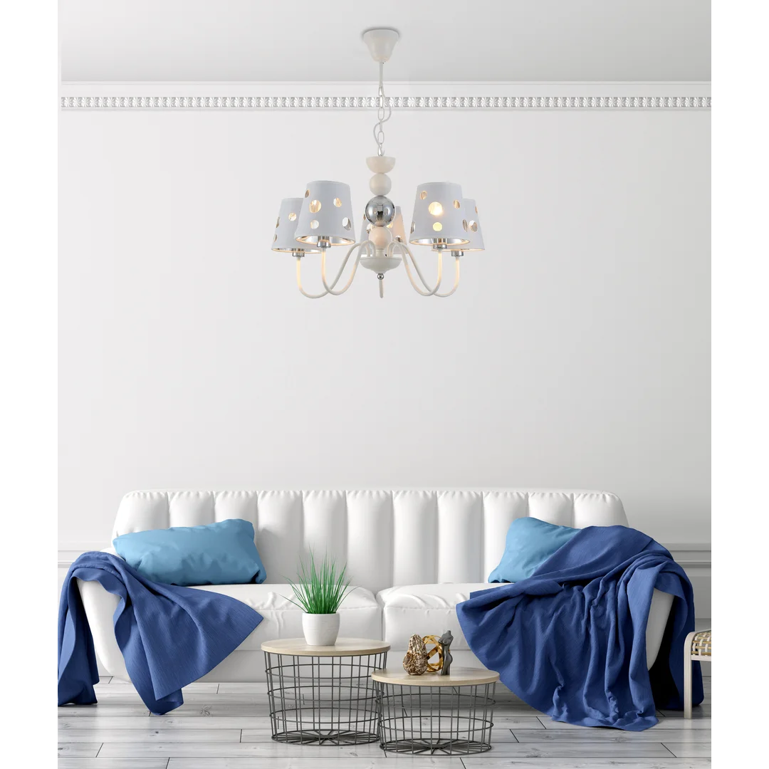 LAMPA WISZĄCA BATLEY 5 BIAŁY — zdjęcie 3