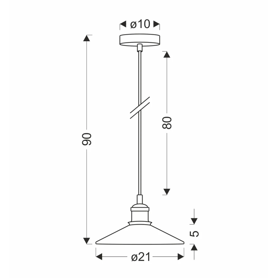 LAMPA WISZĄCA CHESTER 210mm 1 BEZBARWNY PATYNA — zdjęcie 3