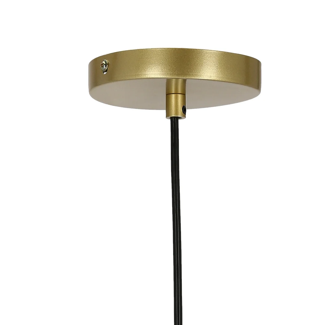 Lampa wisząca CORDEL elegancka - złoty mosiądz z białymi kloszami kulkami - nowoczesne oświetlenie salonu 2x G9 LED — zdjęcie 5