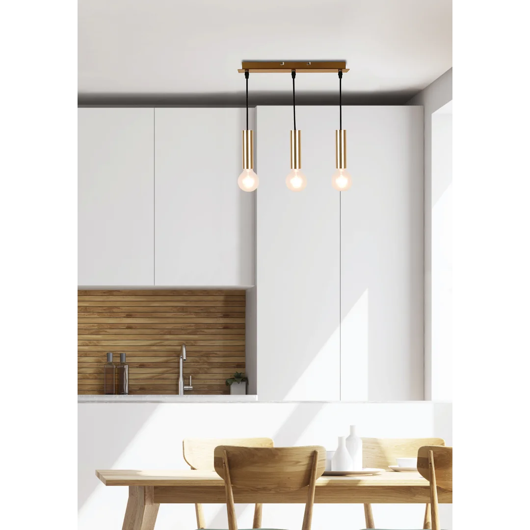LAMPA WISZĄCA DALLAS 142 MM 3 ZŁOTY — zdjęcie 3