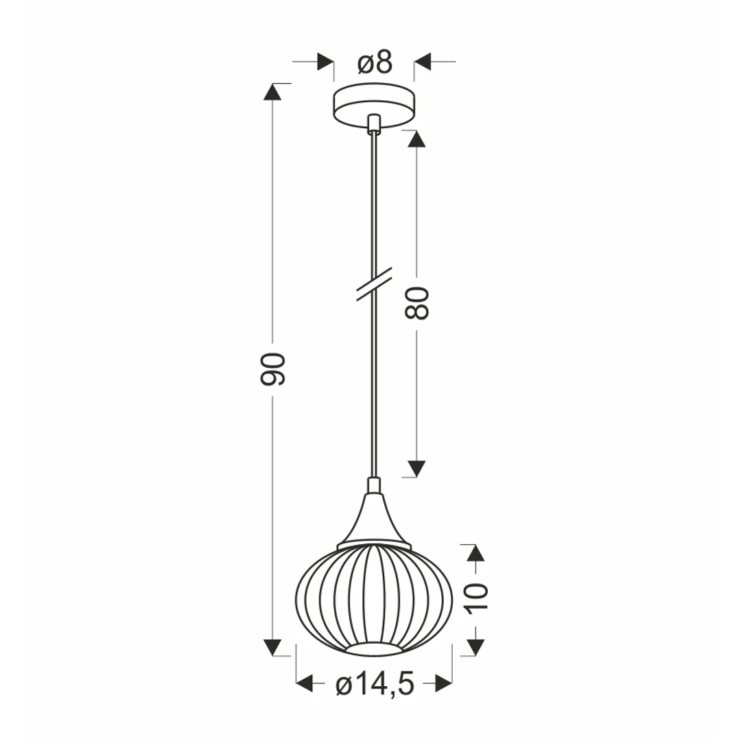 LAMPA WISZĄCA EXETER 145mm 1 CZARNY — zdjęcie 5
