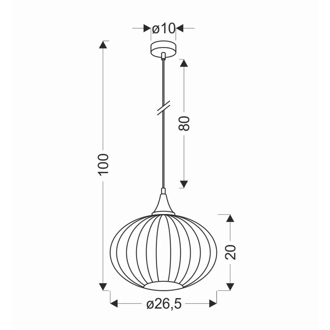 LAMPA WISZĄCA EXETER 265 mm 1 CZARNY — zdjęcie 5