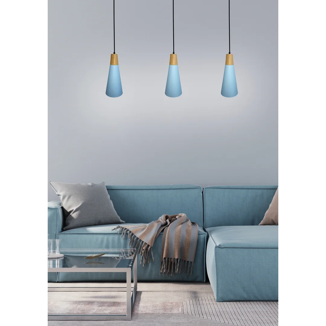 LAMPA WISZĄCA FARO 1 NIEBIESKI — zdjęcie 3