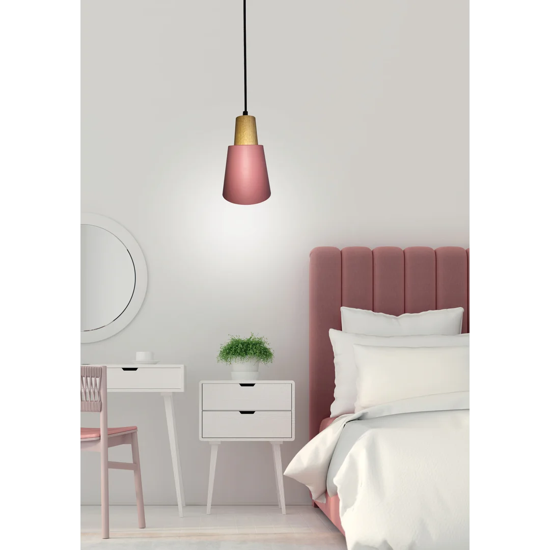 LAMPA WISZĄCA FARO 1 RÓZÓWY — zdjęcie 3