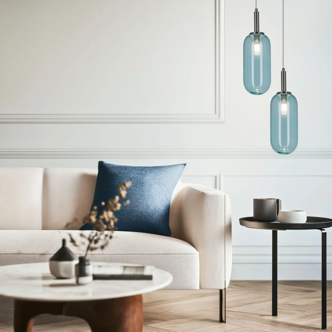 LAMPA WISZĄCA FIUGGI 1 NIEBIESKI — zdjęcie 5