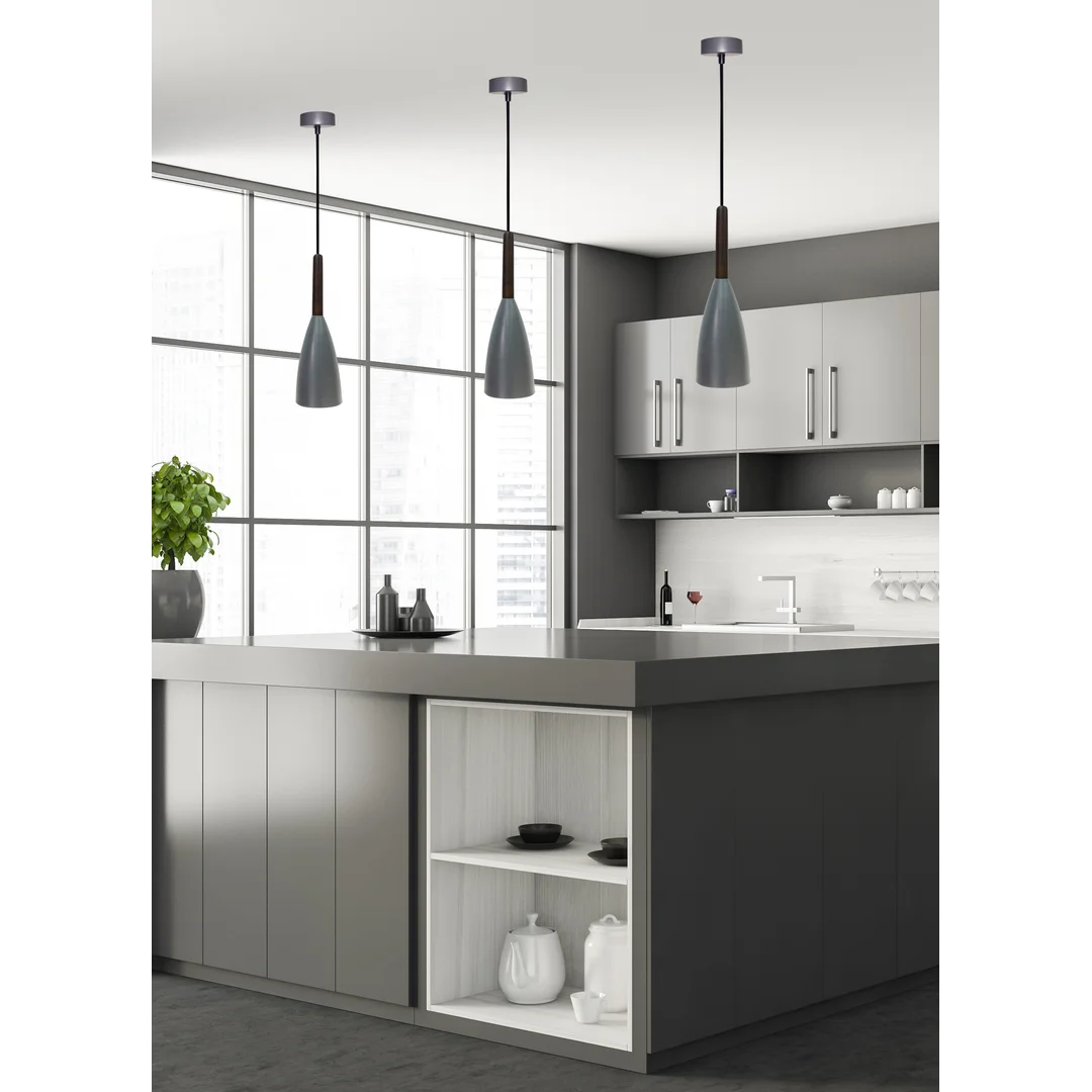 LAMPA WISZĄCA FLEN II 1 SZARY — zdjęcie 3