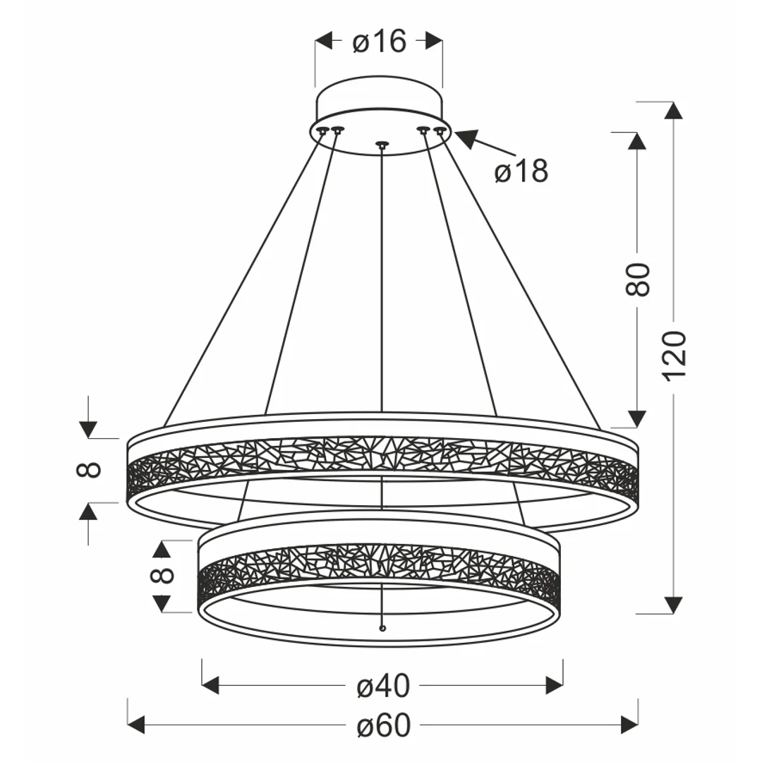 Lampa wisząca FROZI w stylu glamour – czarny klosz z kryształkami – nowoczesny żyrandol LED do luksusowego salonu — zdjęcie 7