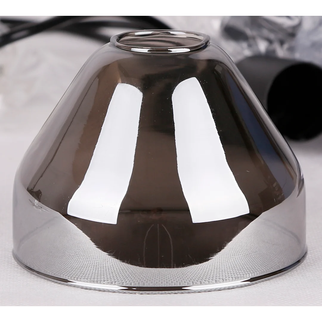 LAMPA WISZĄCA GREGORY CZARNY BRĄZ 1X40W E14 KLOSZ DYMIONY — zdjęcie 4