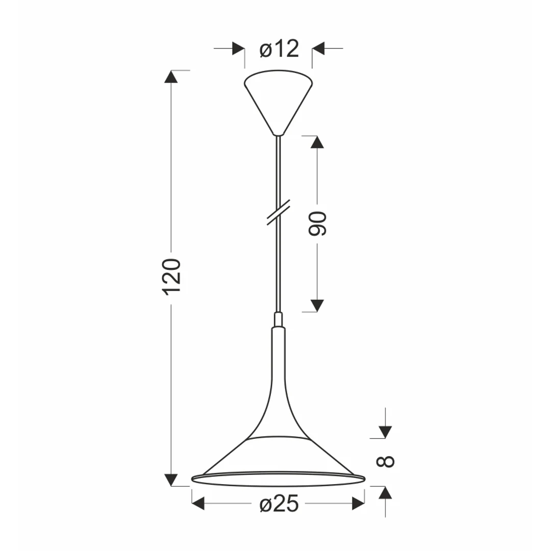 LAMPA WISZACA KIRUNA S 1 CZARNY 110x25x25 — zdjęcie 4