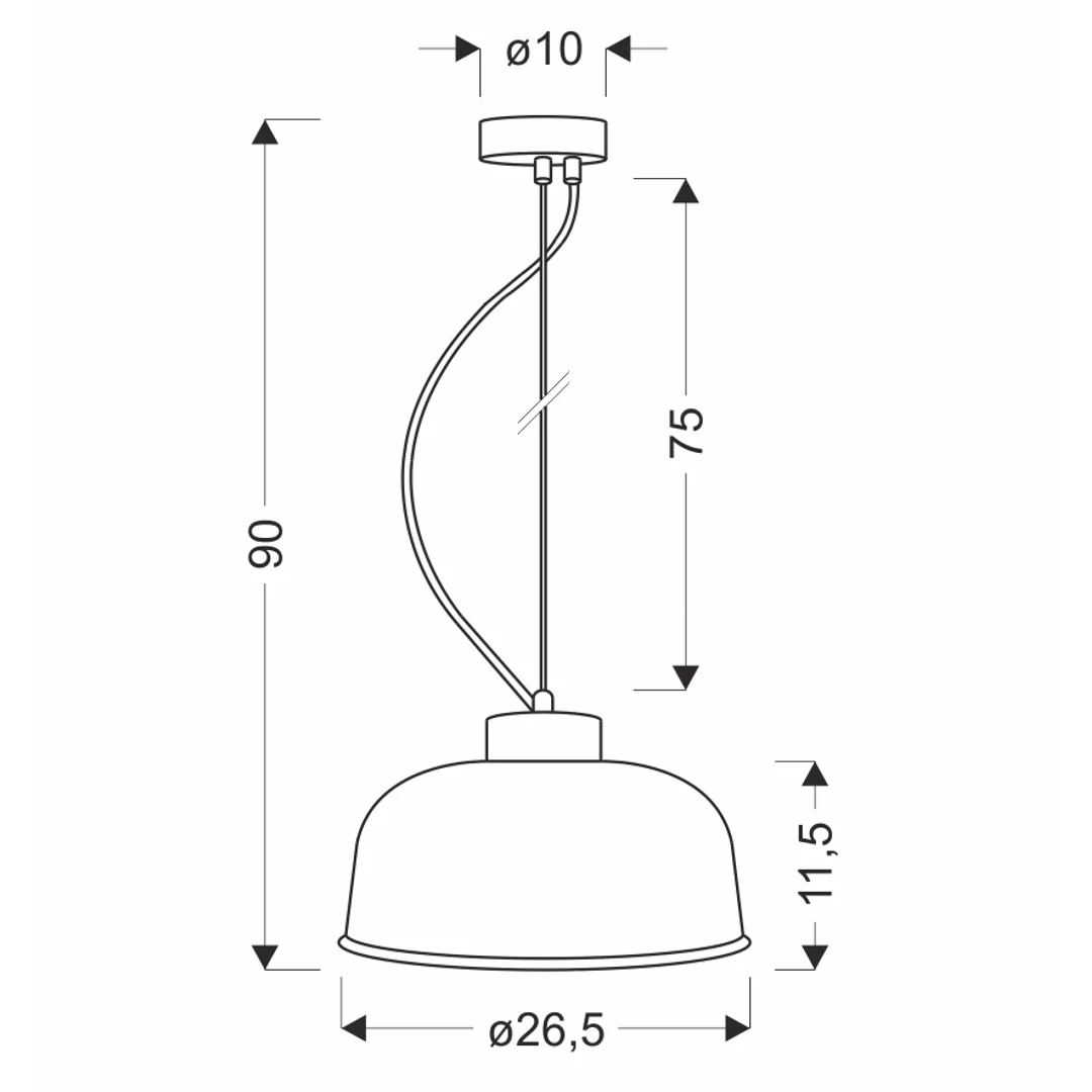LAMPA WISZĄCA LIVERPOOL II 1 CZERWONY90x26,5x0 — zdjęcie 4