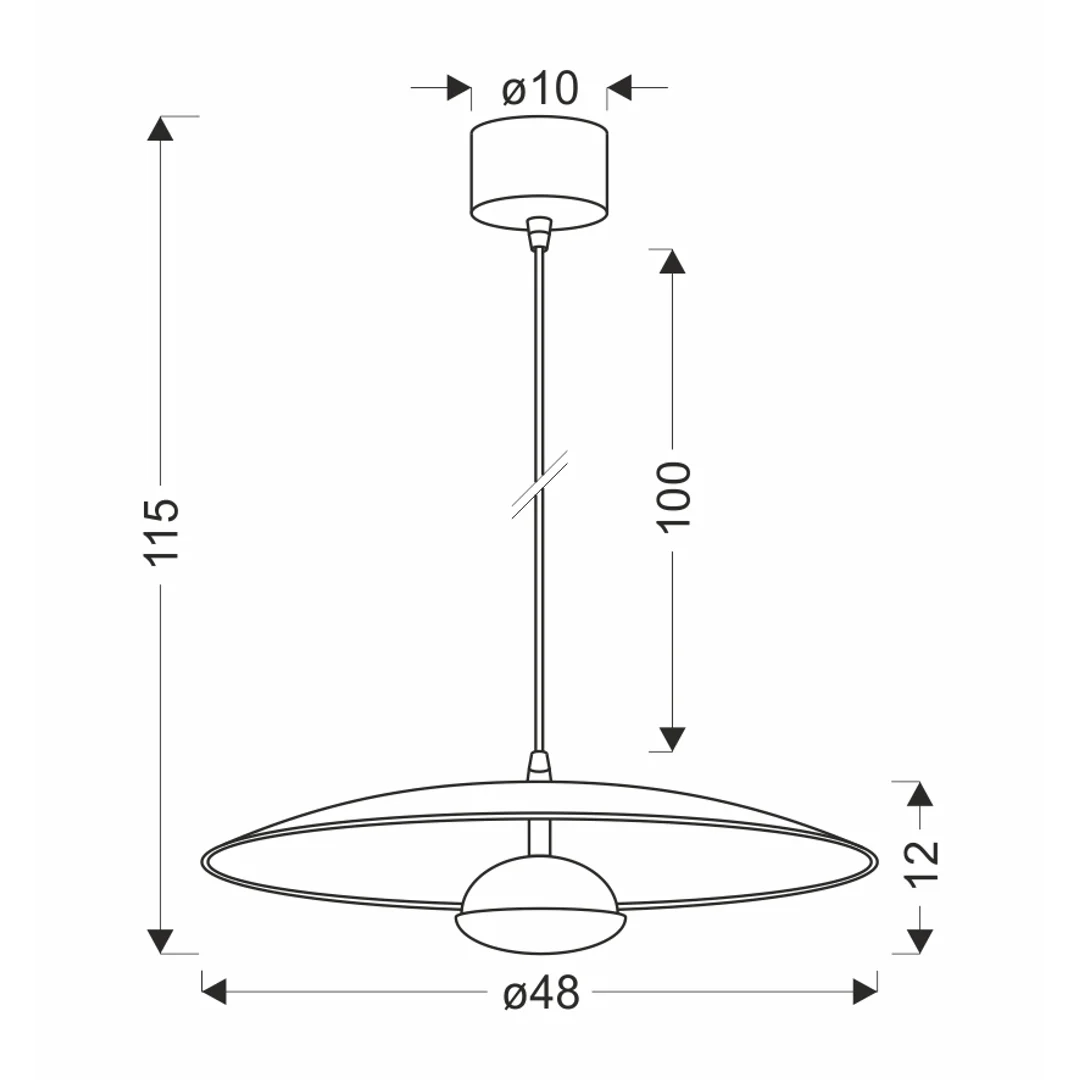 LAMPA WISZĄCA LUND 1 BIAŁY 115x48x48 — zdjęcie 5