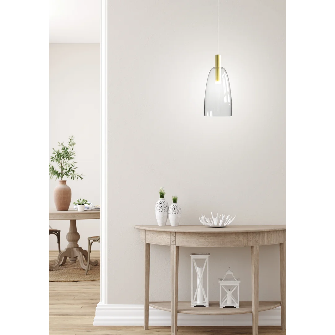 LAMPA WISZĄCA MODENA 1 ZŁOTY 140x14,5x14,5 — zdjęcie 2