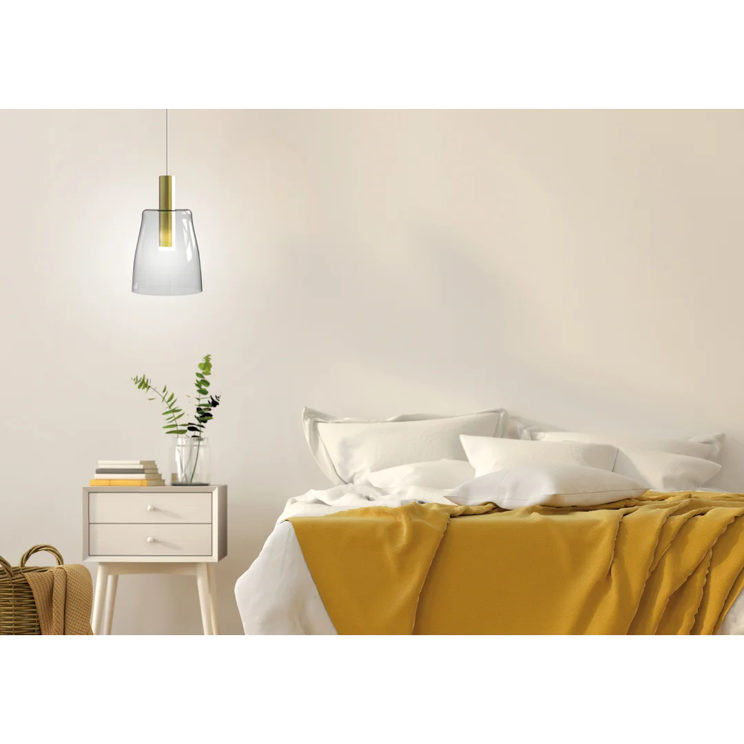 LAMPA WISZĄCA MODENA 1 ZŁOTY 140x15x15 — zdjęcie 3