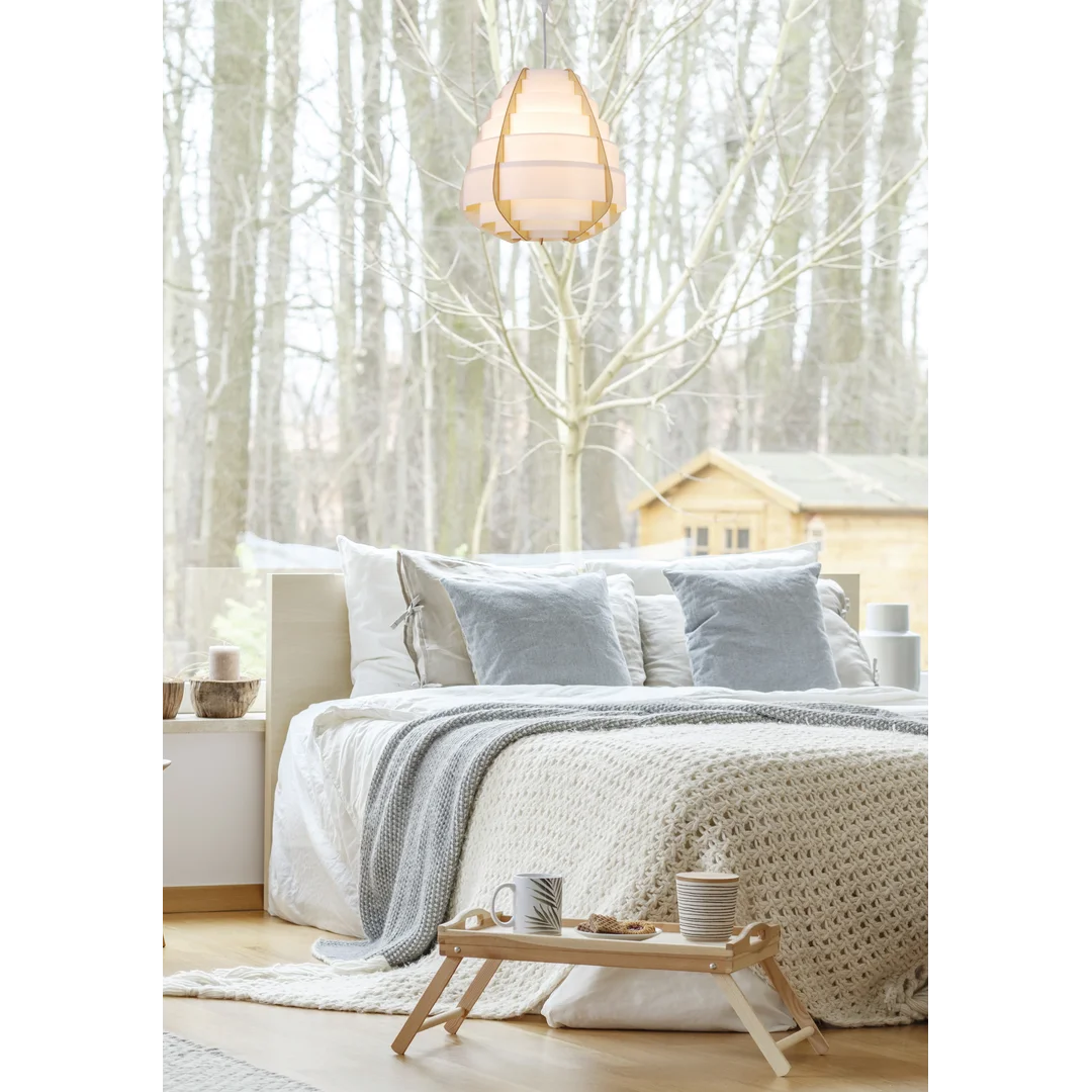 LAMPA WISZĄCA NAGOJA 1 BEŻOWY — zdjęcie 2