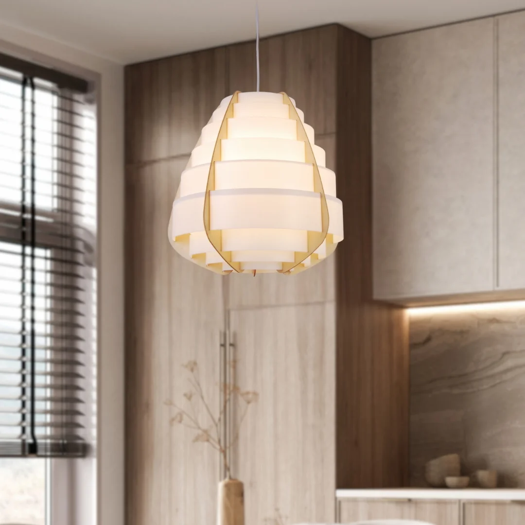 LAMPA WISZĄCA NAGOJA 1 BEŻOWY — zdjęcie 4