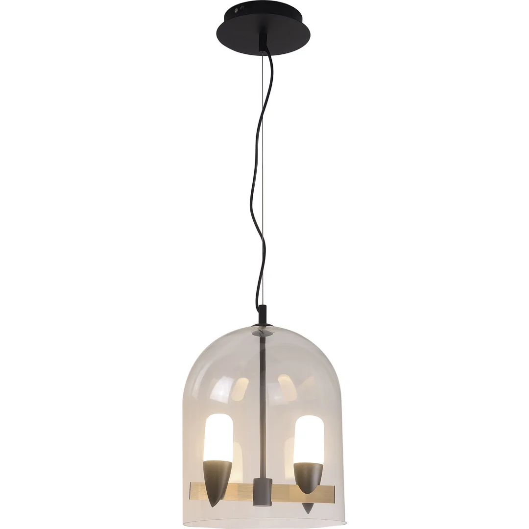 LAMPA WISZĄCA SAKAI 2 CZARNY ZŁOTY — zdjęcie 2