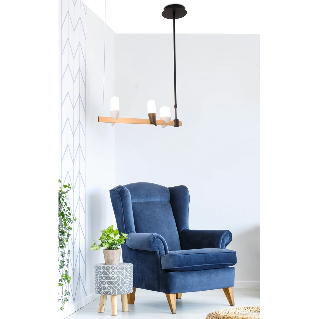 LAMPA WISZĄCA SAKAI 3 CZARNY ZŁOTY — zdjęcie 2