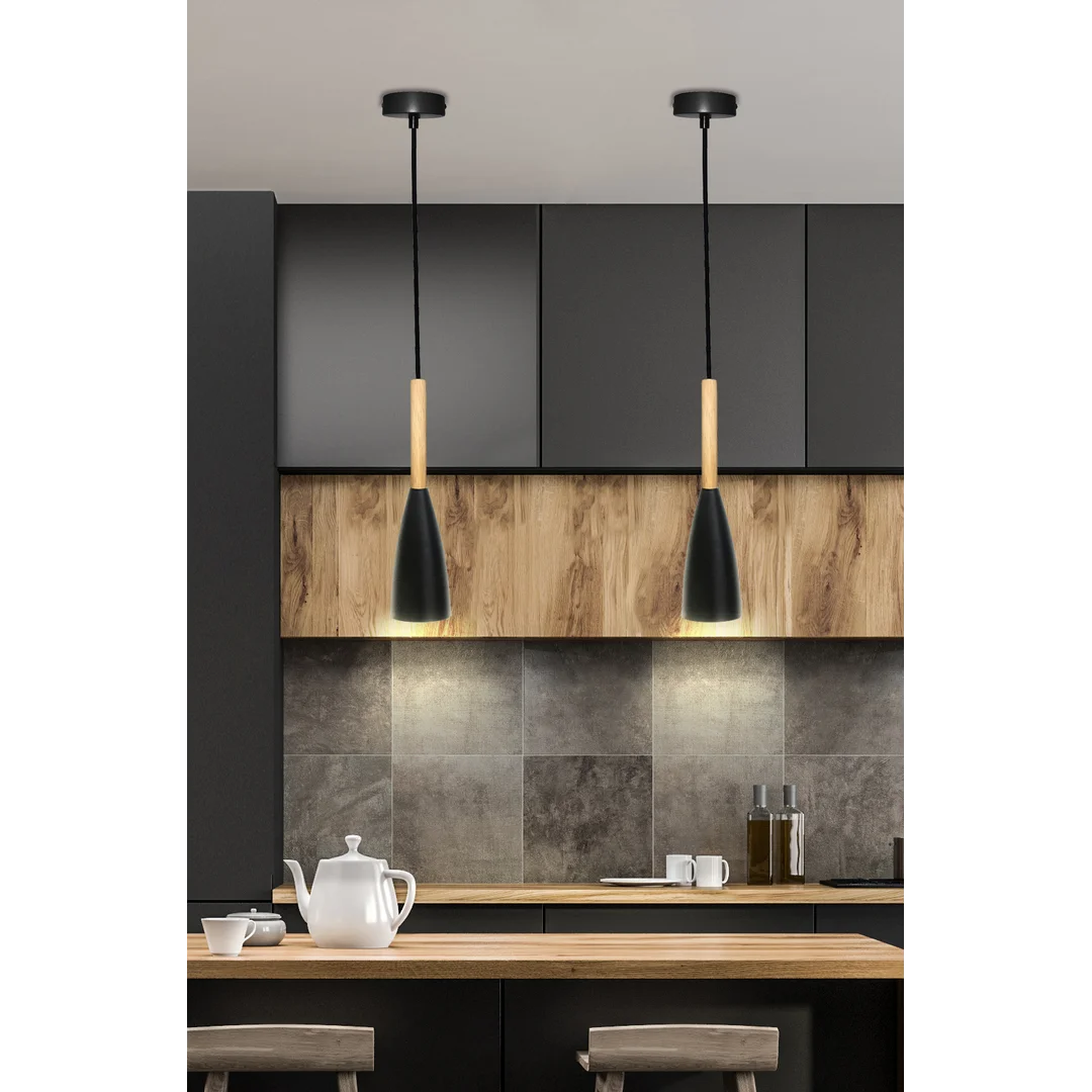 LAMPA WISZĄCA TROSA 1 CZARNY — zdjęcie 2