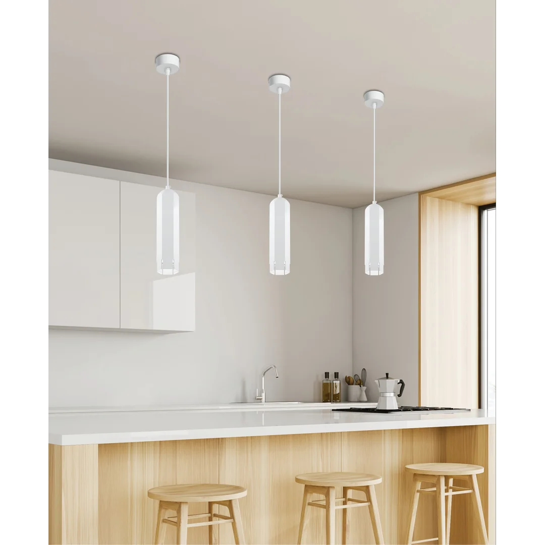 LAMPA WISZĄCA TUBA 1X50W GU10 6,3/25 BIAŁY — zdjęcie 2