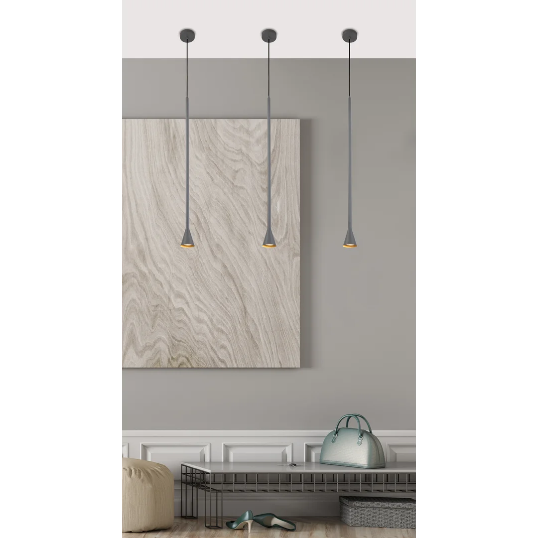LAMPA WISZĄCA TUCSON 1 SZARY — zdjęcie 2