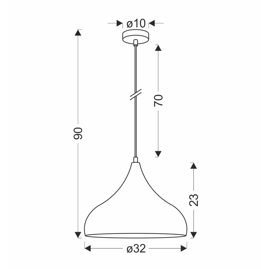 LAMPA WISZĄCA VIBORG 320mm 1 BRĄZOWY — zdjęcie 4