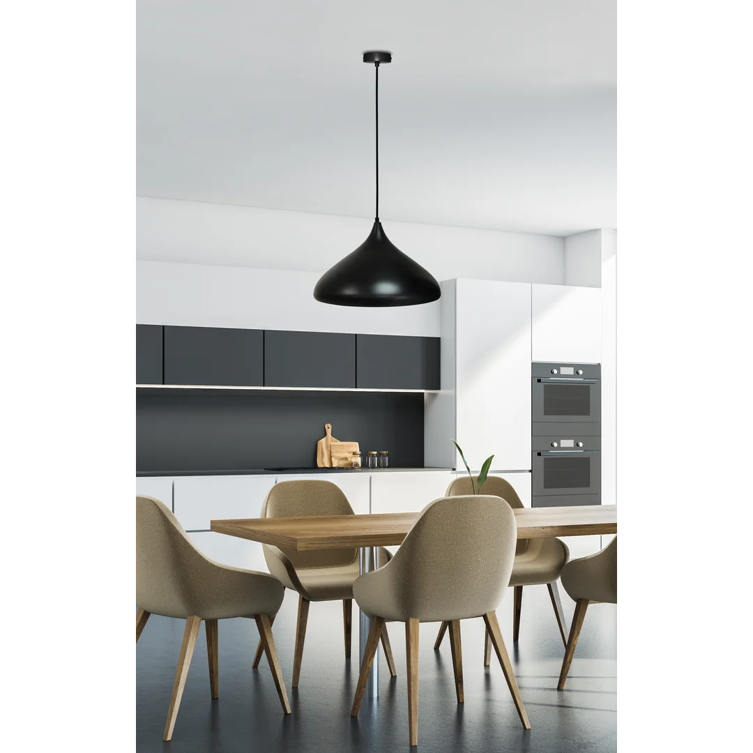 LAMPA WISZĄCA VIBORG 420mm 1 CZARNY — zdjęcie 4