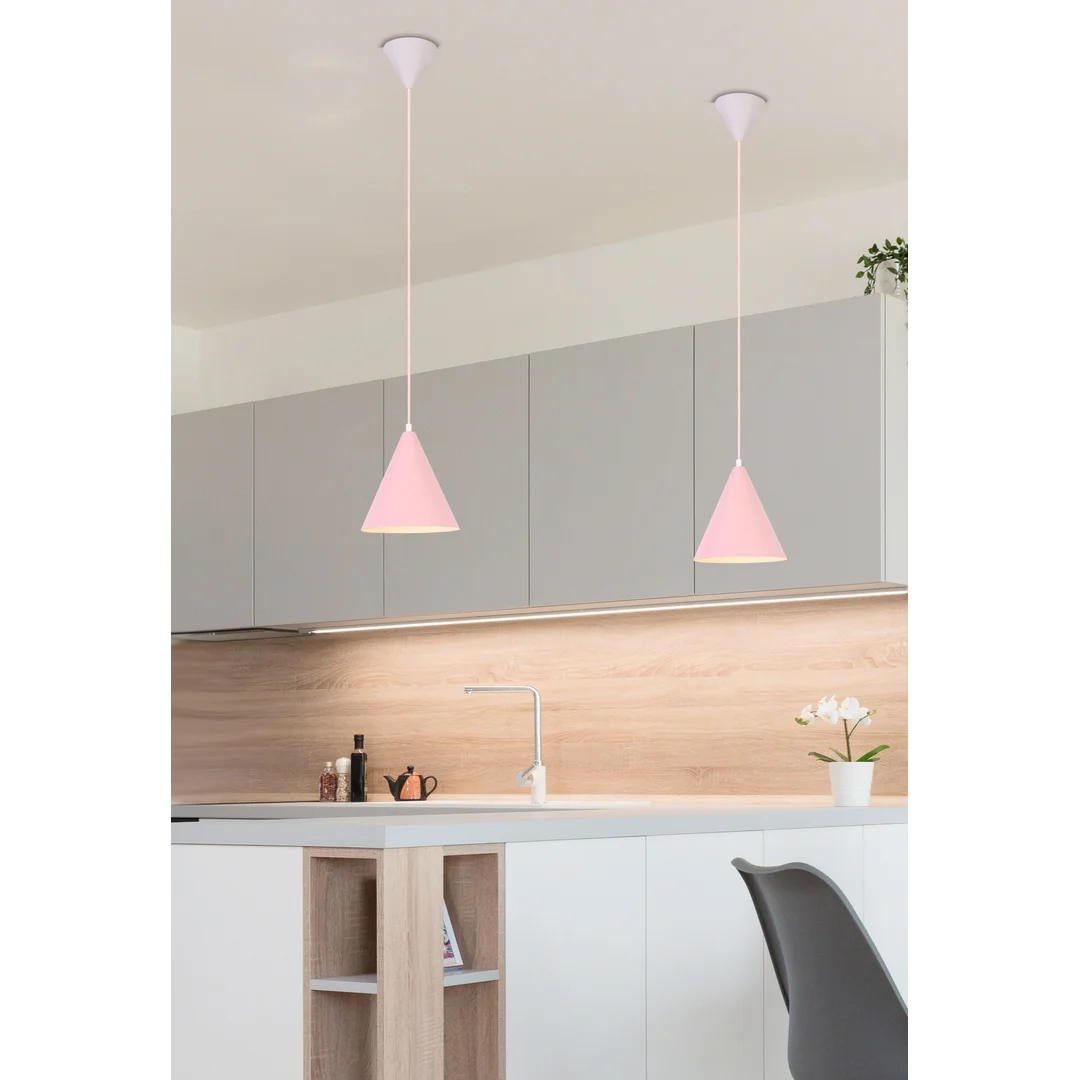 LAMPA WISZĄCA VOSS 1 RÓŻOWY — zdjęcie 3