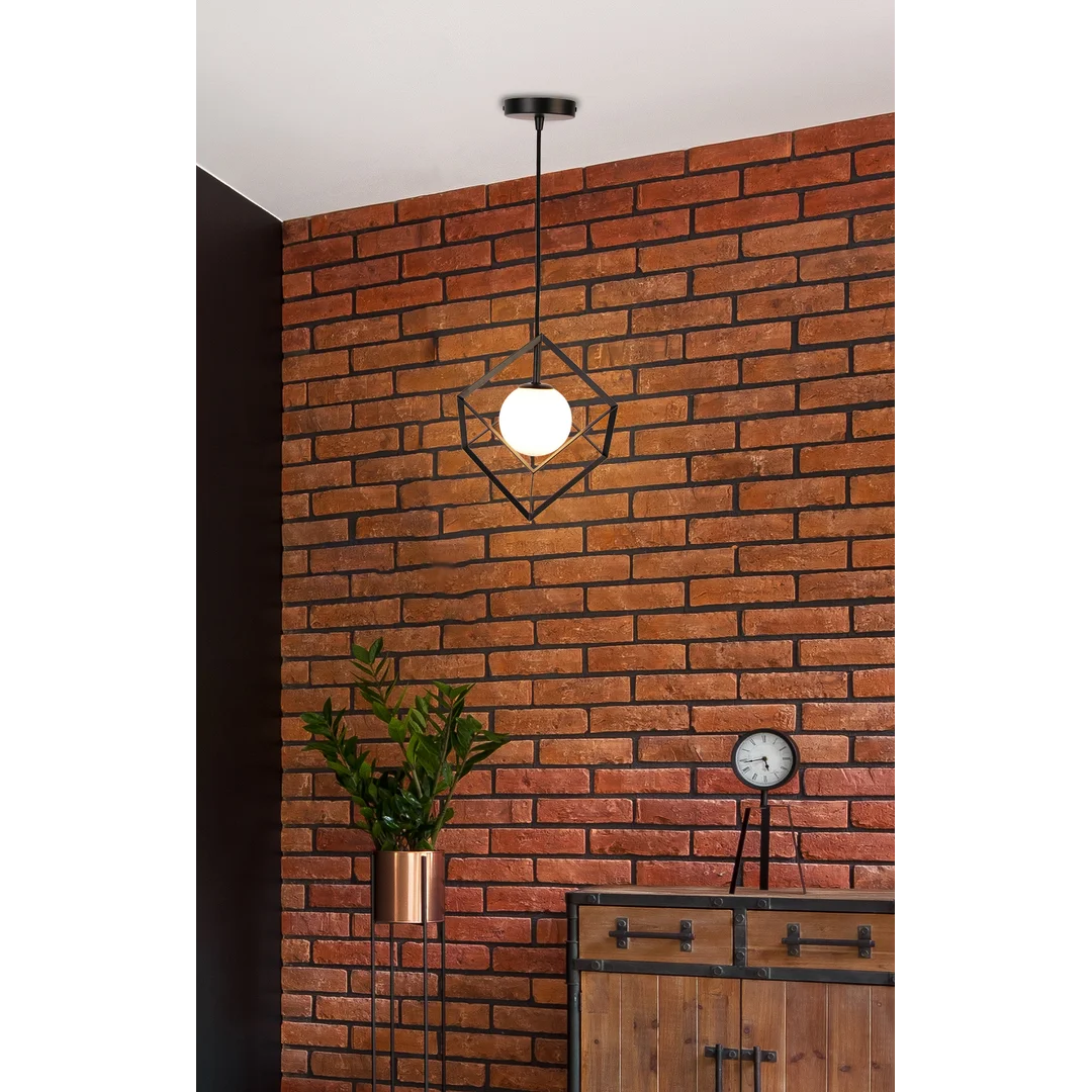 LAMPA WISZĄCA WEERT 1 CZARNY ZŁOTY 115x15x15 — zdjęcie 2